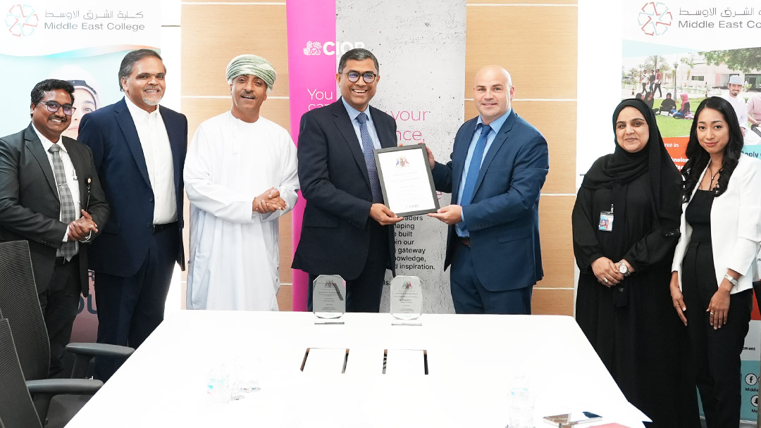 MEC receives the official CIOB accreditation certificate for its two programmes